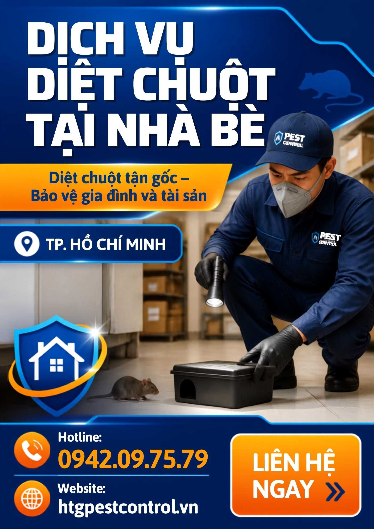 Dịch vụ diệt chuột tại Nhà Bè TP.HCM,Uy tín chuyên nghiệp giá rẻ