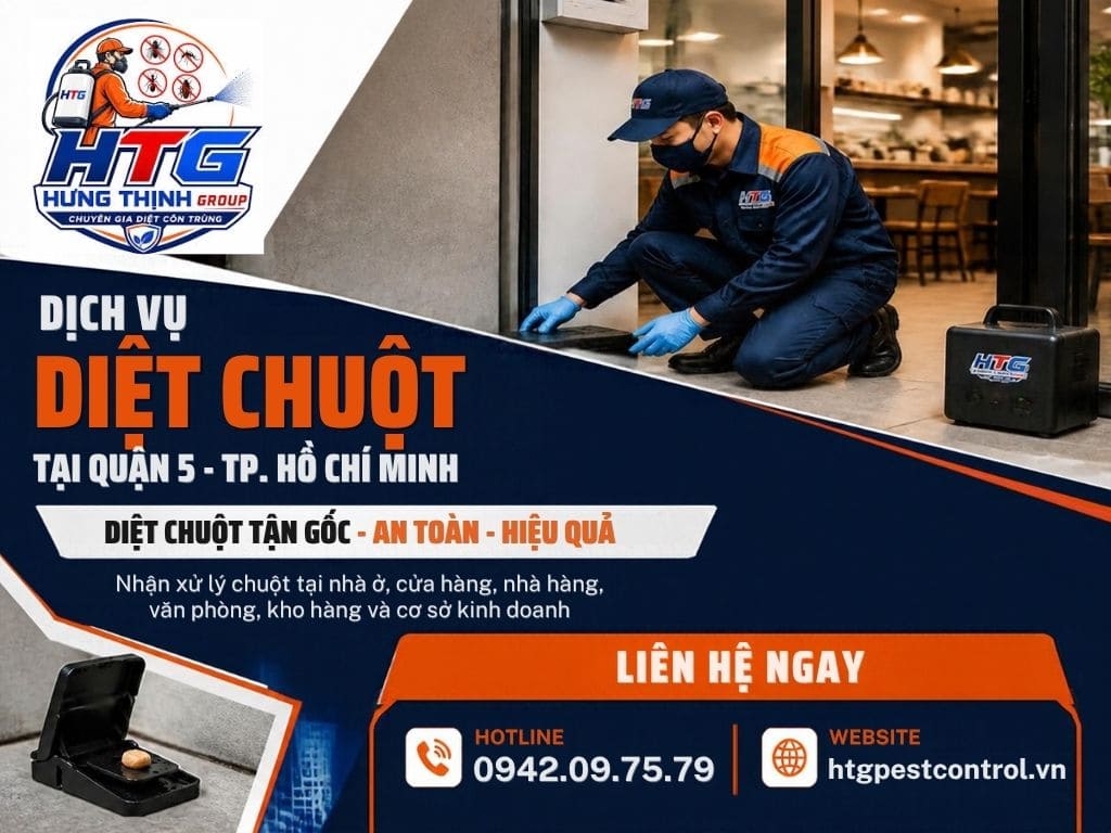 Dịch vụ diệt chuột tại Quận 5 TP. Hồ Chí Minh,Diệt tận gốc, uy tín chuyên nghiệp