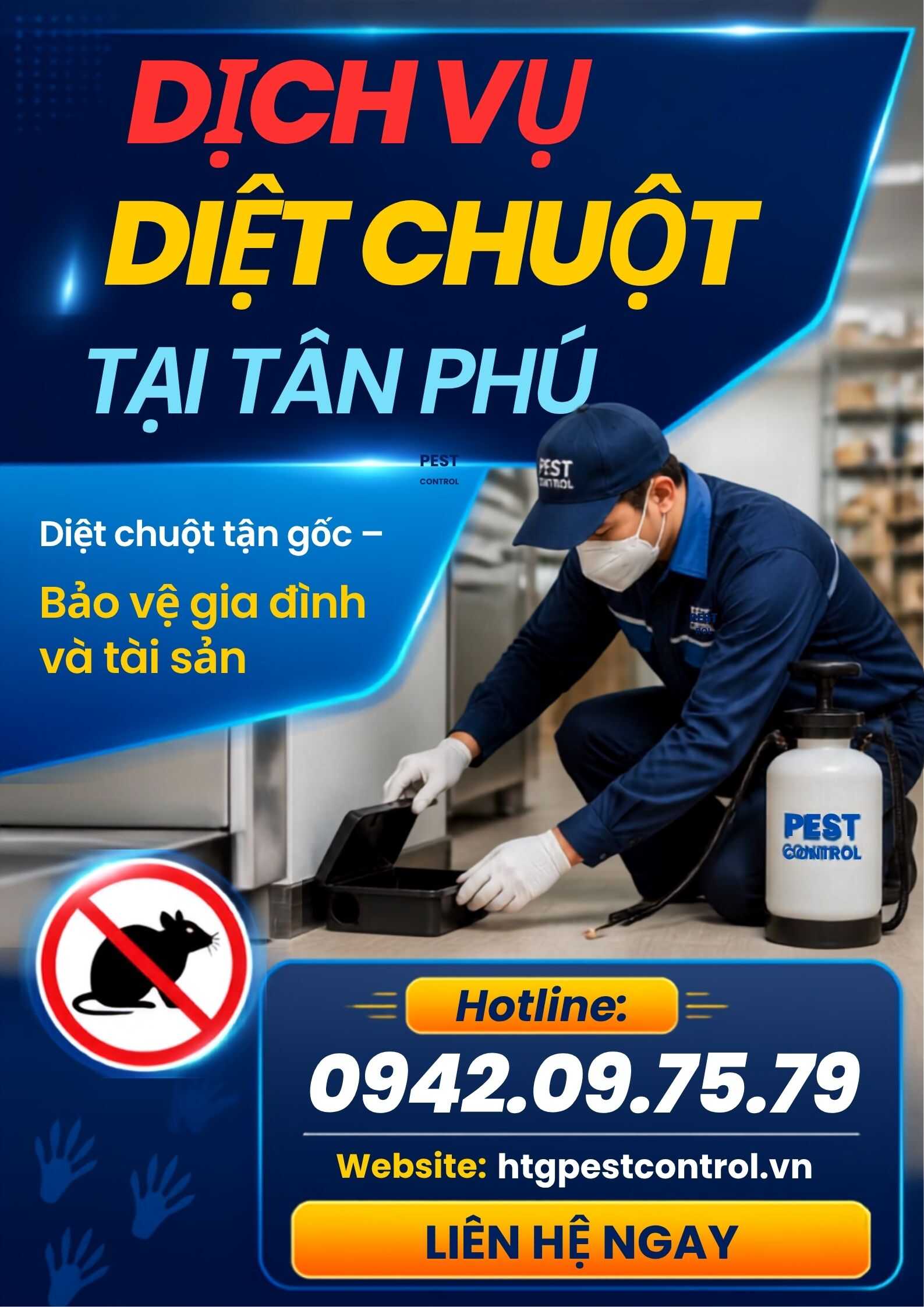 Dịch vụ diệt chuột tại Tân Phú TP.HCM Uy tín chuyên nghiệp giá rẻ