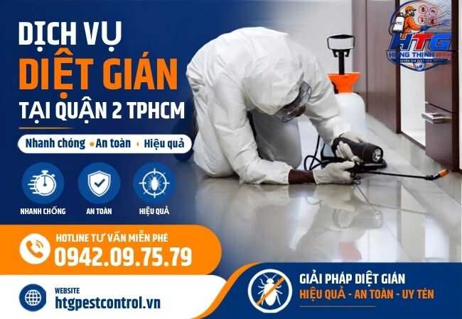 Dịch vụ diệt gián tại Quận 2 TP.HCM,An toàn diệt tận gốc