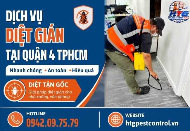 Dịch vụ diệt gián tại Quận 4 TP.HCM Hiệu quả diệt tận gốc