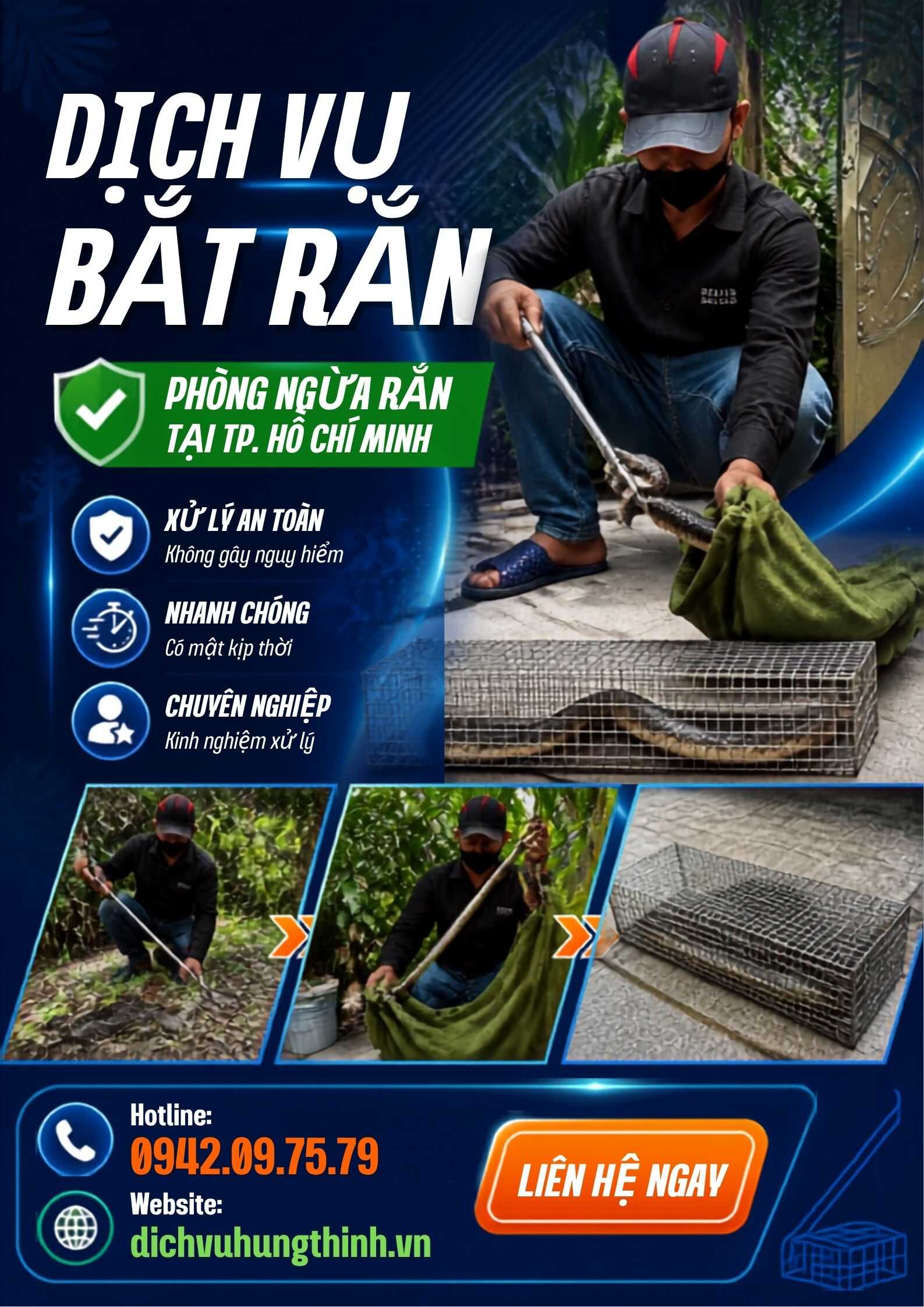 Dịch vụ bắt rắn tại TP.Hồ Chí Minh,Xua đuổi và phòng ngừa rắn