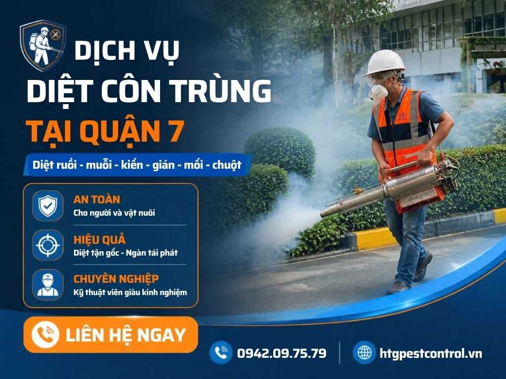 Dịch vụ diệt côn trùng tại Quận 7 TP.HCM,Uy tín chuyên nghiệp giá rẻ