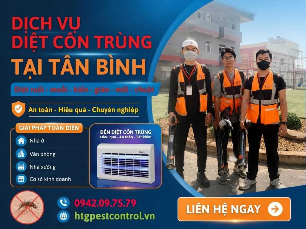 Dịch vụ diệt côn trùng tại Tân Bình TP.HCM,Uy tín chuyên nghiệp giá rẻ